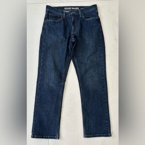 Eddie Bauer Men's Dark Blue Straight Jeans